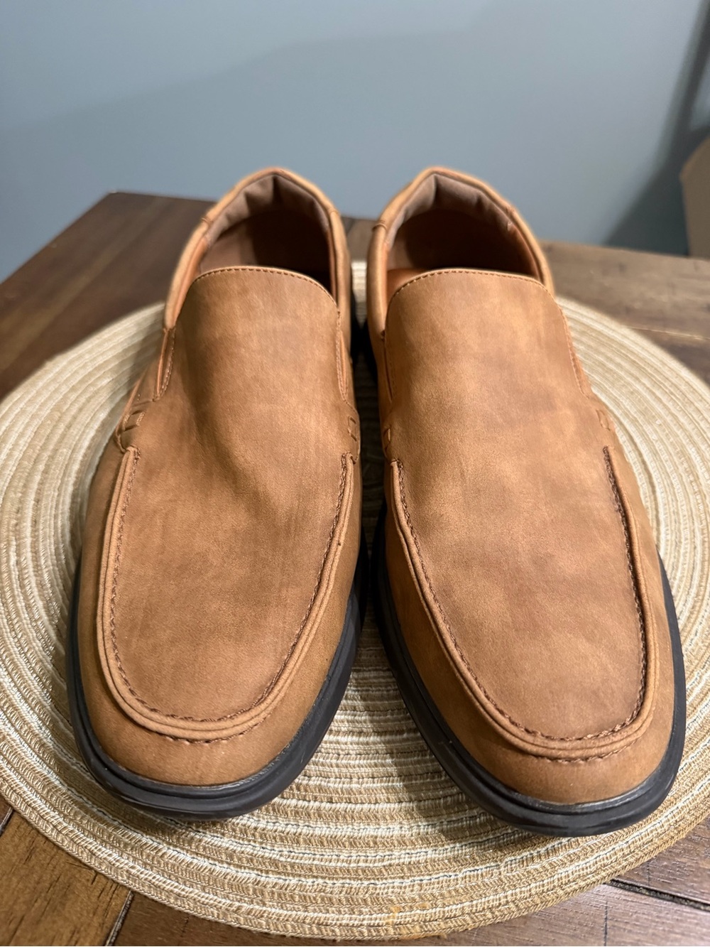 Van Heusen Men's Slip-On Loafers in Light Brown